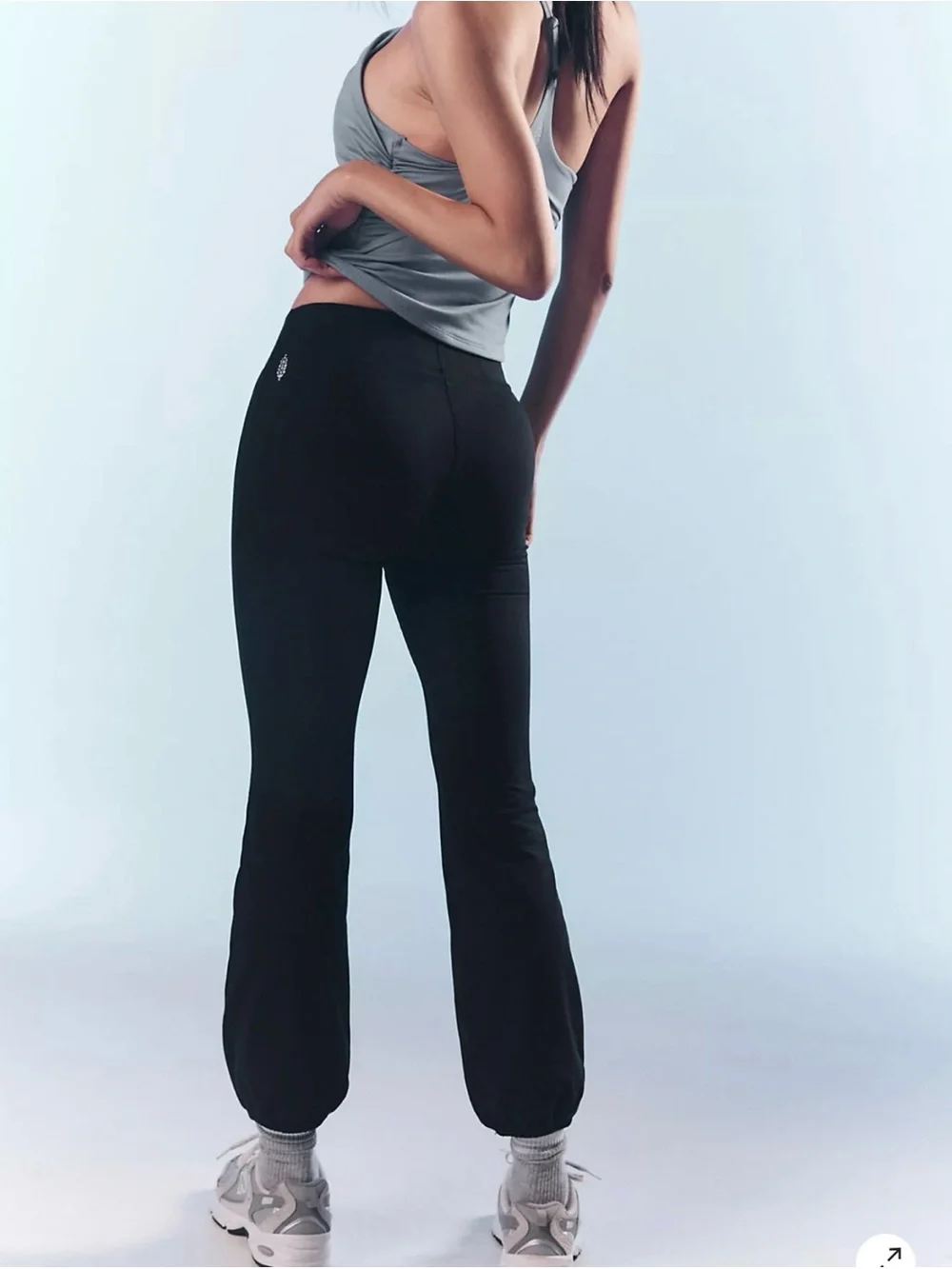 High-Waist Black Active Jogger Pants - Picture 3 of 6